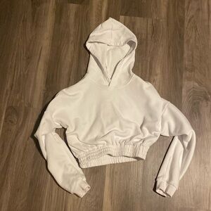 NVGTN cropped white hoodie